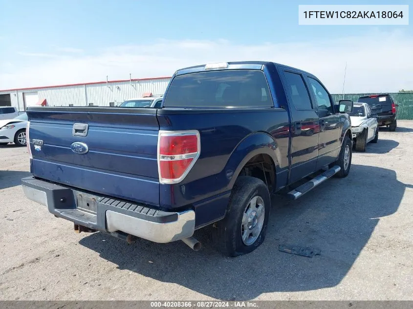 2010 Ford F-150 Fx2 Sport/Xl/Xlt VIN: 1FTEW1C82AKA18064 Lot: 40208366