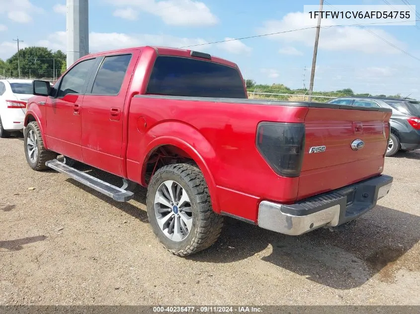 2010 Ford F-150 Lariat VIN: 1FTFW1CV6AFD54755 Lot: 40235477