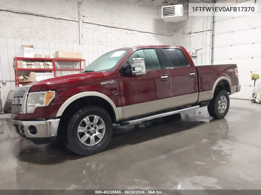 1FTFW1EV0AFB17370 2010 Ford F-150 Fx4/Harley-Davidson/King Ranch/Lariat/Platinum/Xl/Xlt