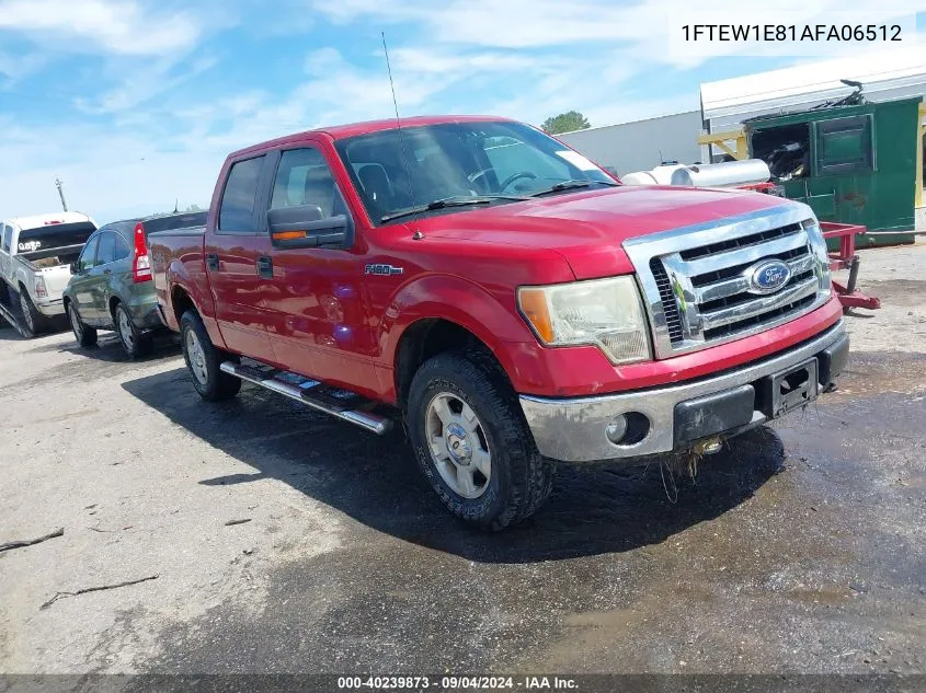 2010 Ford F-150 Xl/Xlt VIN: 1FTEW1E81AFA06512 Lot: 40239873