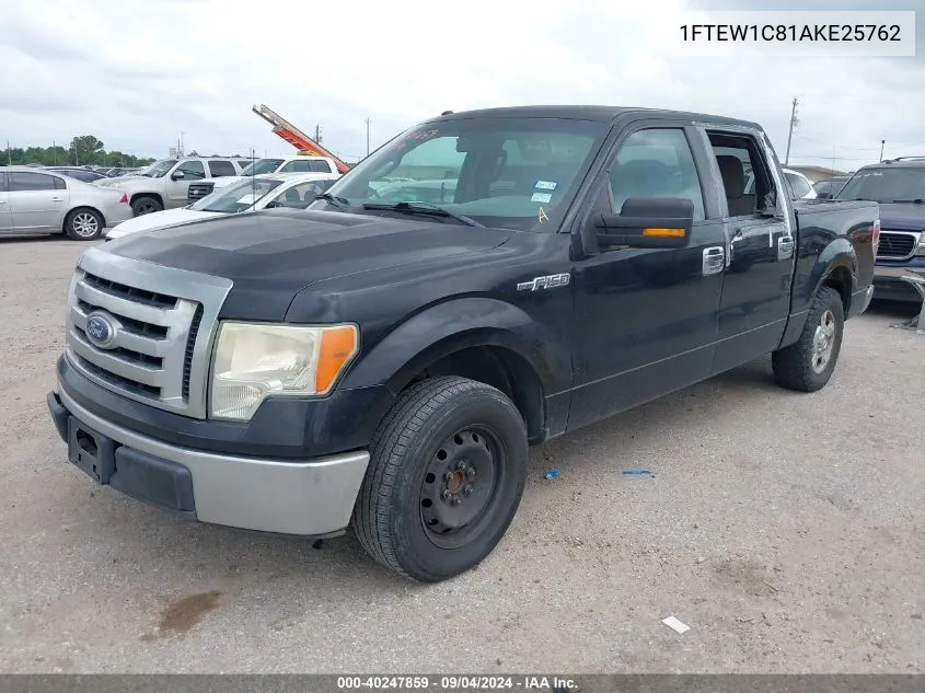 2010 Ford F-150 Fx2 Sport/Xl/Xlt VIN: 1FTEW1C81AKE25762 Lot: 40247859