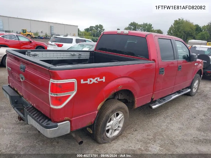 2010 Ford F-150 Xlt VIN: 1FTFW1E81AFD82082 Lot: 40273701