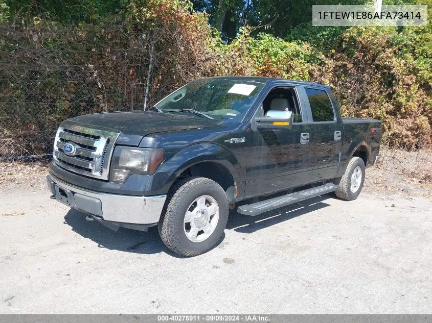 2010 Ford F-150 Xlt VIN: 1FTEW1E86AFA73414 Lot: 40275911