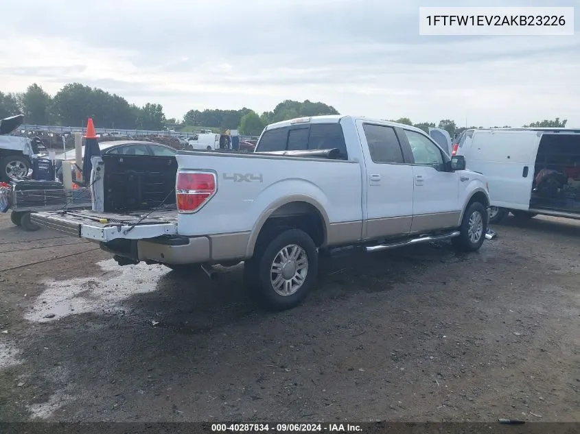 2010 Ford F-150 Fx4/Harley-Davidson/King Ranch/Lariat/Platinum/Xl/Xlt VIN: 1FTFW1EV2AKB23226 Lot: 40287834