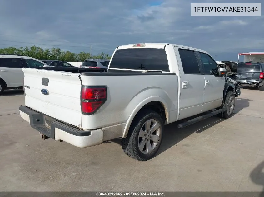 1FTFW1CV7AKE31544 2010 Ford F-150 Fx2 Sport/Harley-Davidson/King Ranch/Lariat/Platinum/Xl/Xlt