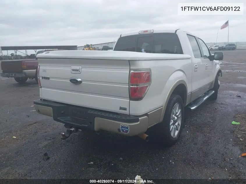 1FTFW1CV6AFD09122 2010 Ford F150 Supercrew