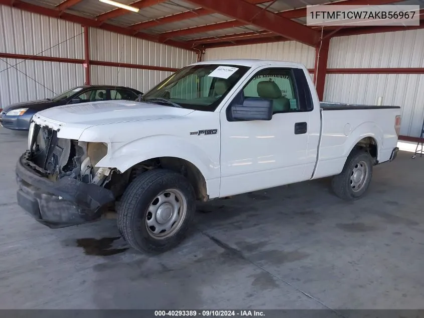 1FTMF1CW7AKB56967 2010 Ford F-150 Xl