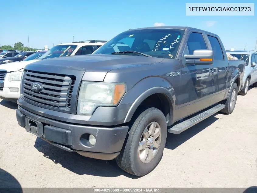 2010 Ford F-150 Fx2 Sport/Harley-Davidson/King Ranch/Lariat/Platinum/Xl/Xlt VIN: 1FTFW1CV3AKC01273 Lot: 40293689