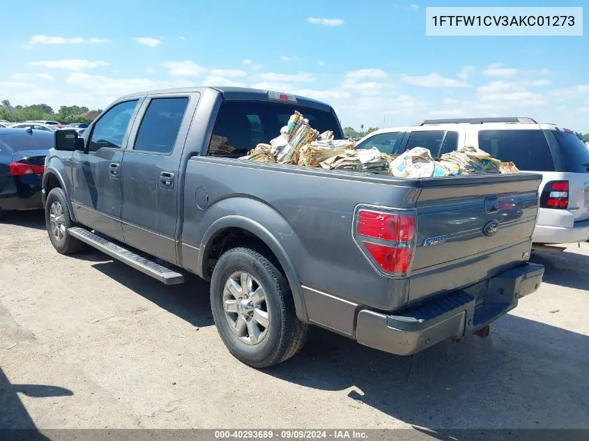 2010 Ford F-150 Fx2 Sport/Harley-Davidson/King Ranch/Lariat/Platinum/Xl/Xlt VIN: 1FTFW1CV3AKC01273 Lot: 40293689