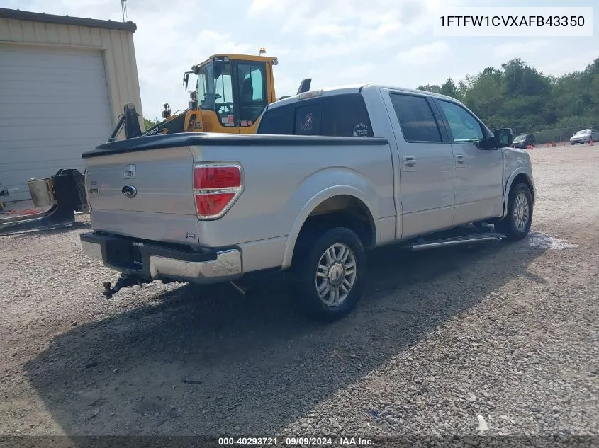 2010 Ford F-150 Fx2 Sport/Harley-Davidson/King Ranch/Lariat/Platinum/Xl/Xlt VIN: 1FTFW1CVXAFB43350 Lot: 40293721