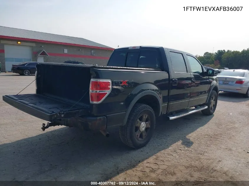 1FTFW1EVXAFB36007 2010 Ford F-150 Fx4/Harley-Davidson/King Ranch/Lariat/Platinum/Xl/Xlt