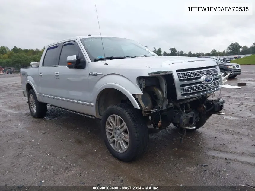 2010 Ford F-150 Fx4/Harley-Davidson/King Ranch/Lariat/Platinum/Xl/Xlt VIN: 1FTFW1EV0AFA70535 Lot: 40309690