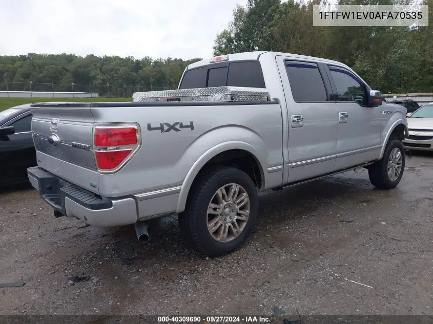 2010 Ford F-150 Fx4/Harley-Davidson/King Ranch/Lariat/Platinum/Xl/Xlt VIN: 1FTFW1EV0AFA70535 Lot: 40309690