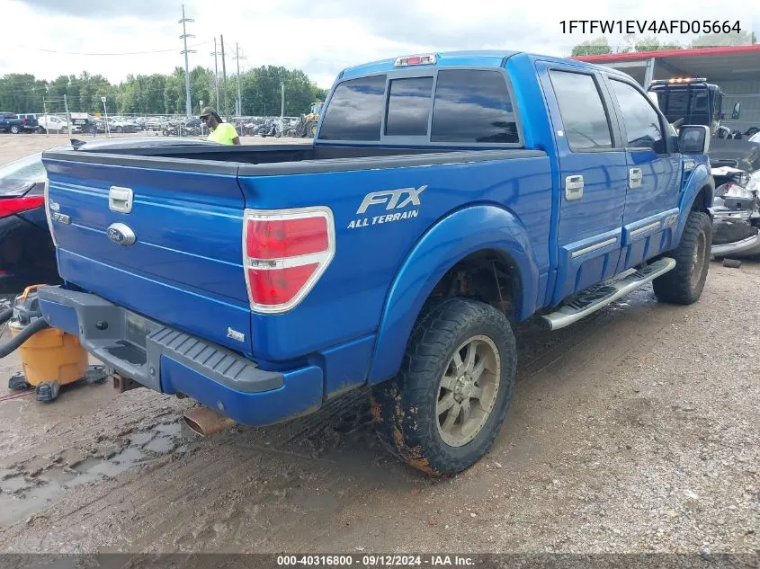 2010 Ford F-150 Fx4/Harley-Davidson/King Ranch/Lariat/Platinum/Xl/Xlt VIN: 1FTFW1EV4AFD05664 Lot: 40316800