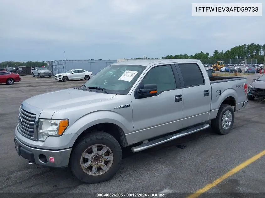 2010 Ford F-150 VIN: 1FTFW1EV3AFD59733 Lot: 40326205