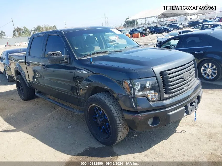 1FTEW1C8XAFA93961 2010 Ford F150 Supercrew