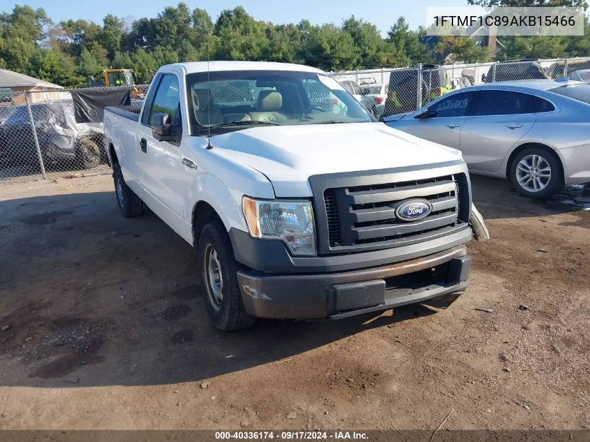 2010 Ford F-150 Xl/Xlt VIN: 1FTMF1C89AKB15466 Lot: 40336174