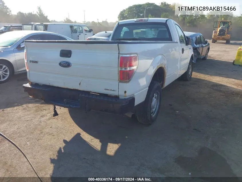 2010 Ford F-150 Xl/Xlt VIN: 1FTMF1C89AKB15466 Lot: 40336174