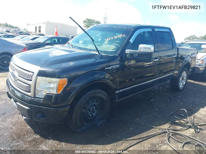 1FTFW1EV1AFB29821 2010 Ford F-150 Fx4/Harley-Davidson/King Ranch/Lariat/Platinum/Xl/Xlt