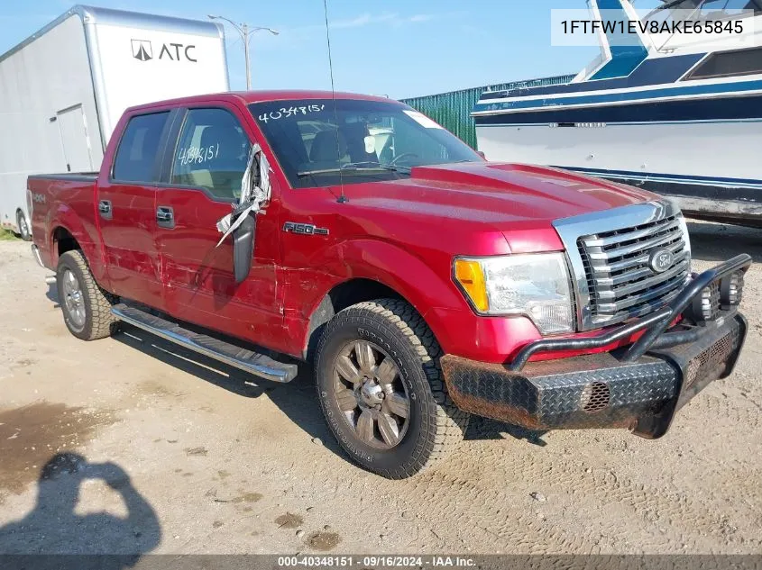 2010 Ford F-150 Supercrew VIN: 1FTFW1EV8AKE65845 Lot: 40348151