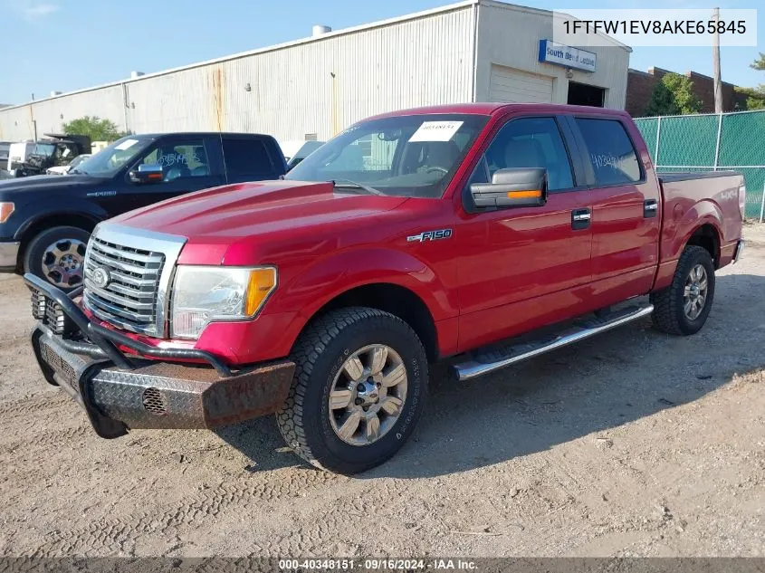 1FTFW1EV8AKE65845 2010 Ford F-150 Supercrew