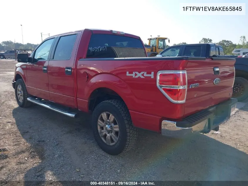 1FTFW1EV8AKE65845 2010 Ford F-150 Supercrew