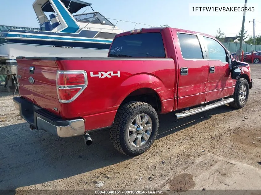 2010 Ford F-150 Supercrew VIN: 1FTFW1EV8AKE65845 Lot: 40348151