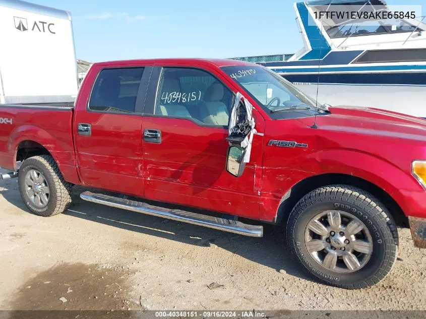 2010 Ford F-150 Supercrew VIN: 1FTFW1EV8AKE65845 Lot: 40348151