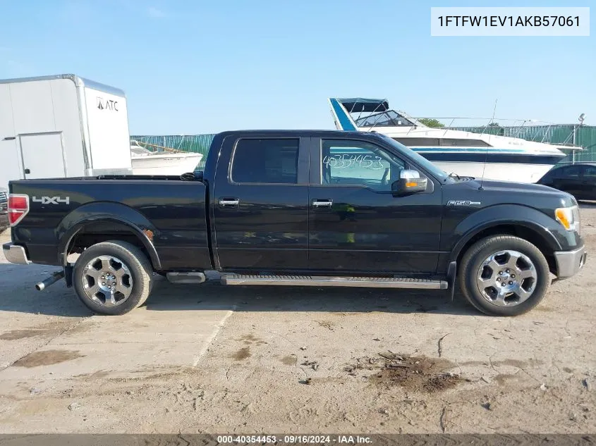 2010 Ford F-150 Supercrew VIN: 1FTFW1EV1AKB57061 Lot: 40354453