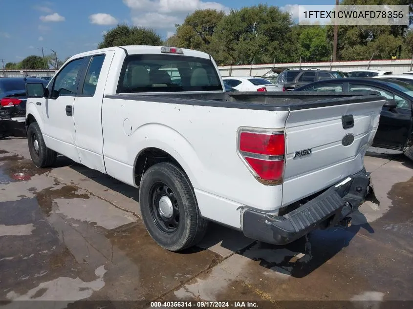 2010 Ford F-150 Stx/Xl VIN: 1FTEX1CW0AFD78356 Lot: 40356314