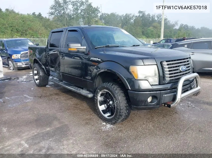 2010 Ford F-150 Fx2 Sport VIN: 1FTFW1CV6AKE57018 Lot: 40356689