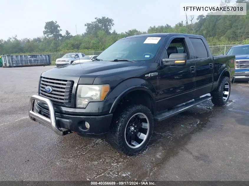 2010 Ford F-150 Fx2 Sport VIN: 1FTFW1CV6AKE57018 Lot: 40356689