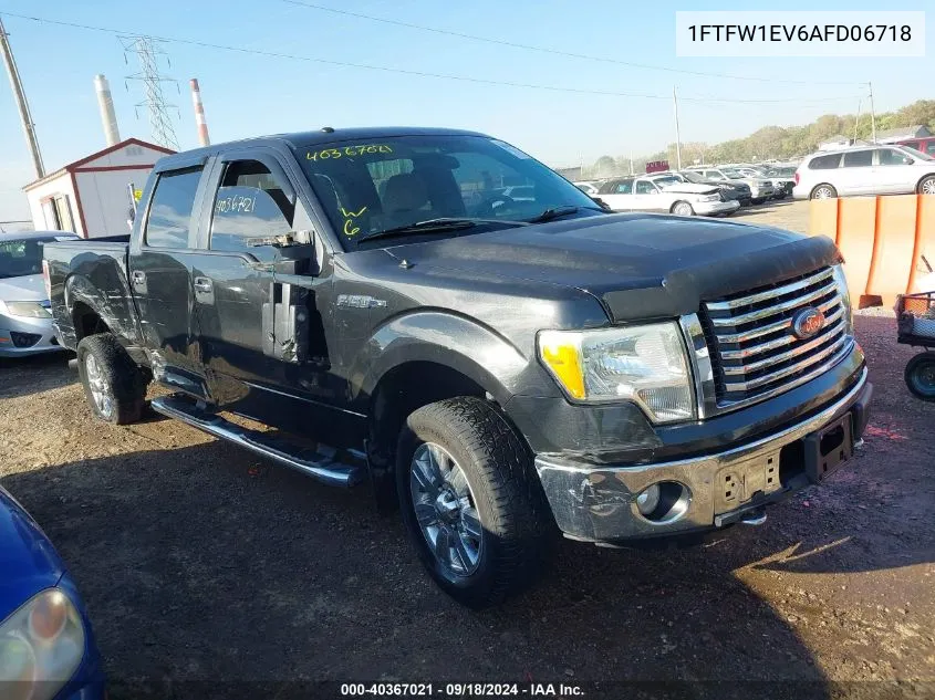 2010 Ford F150 Supercrew VIN: 1FTFW1EV6AFD06718 Lot: 40367021