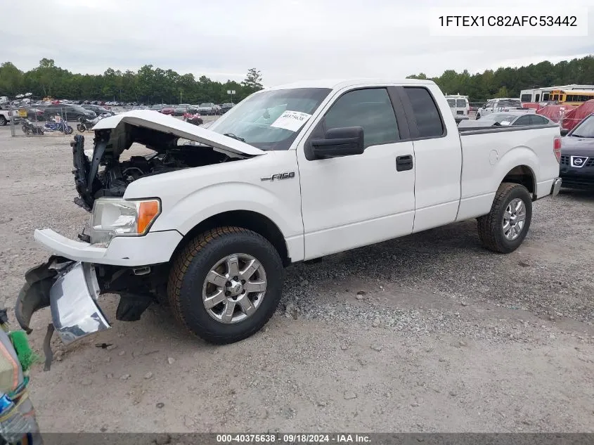 2010 Ford F-150 Super Cab VIN: 1FTEX1C82AFC53442 Lot: 40375638