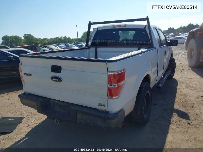 2010 Ford F-150 Fx2 Sport/Lariat/Xl/Xlt VIN: 1FTFX1CV5AKE80514 Lot: 40383433