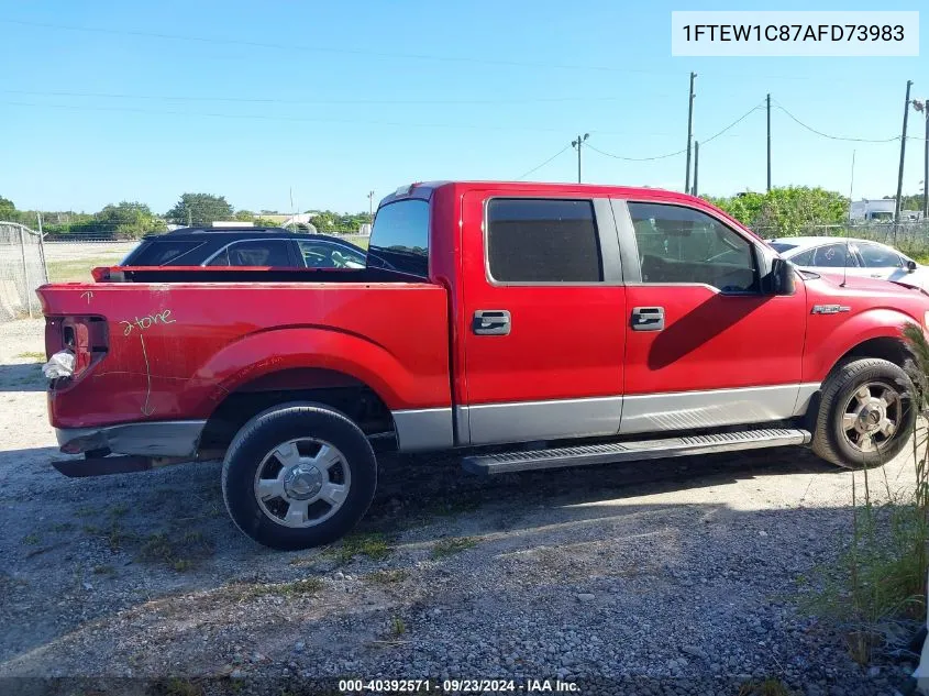 2010 Ford F-150 Supercrew VIN: 1FTEW1C87AFD73983 Lot: 40392571