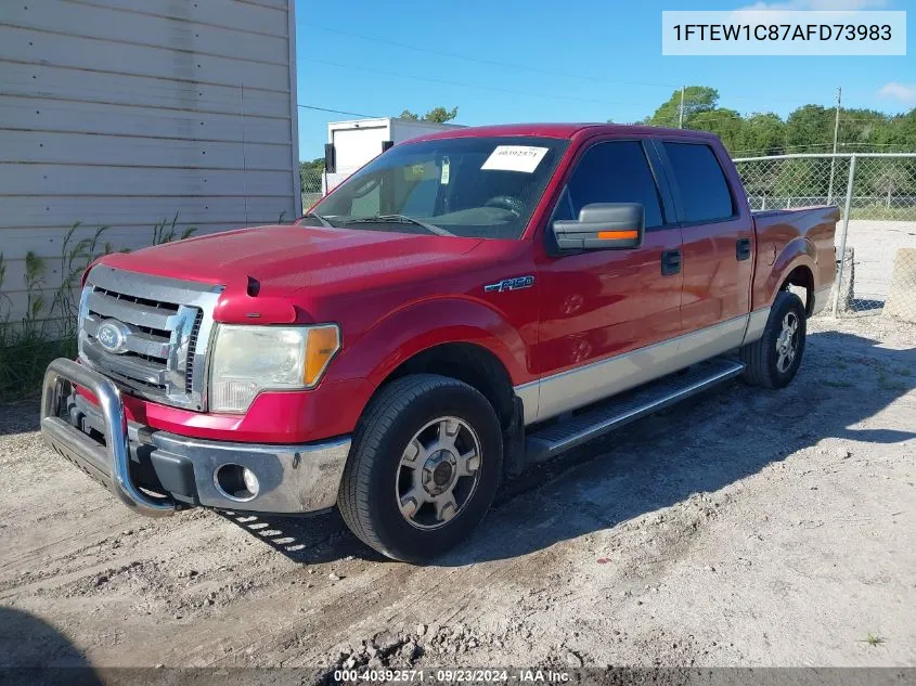 2010 Ford F-150 Supercrew VIN: 1FTEW1C87AFD73983 Lot: 40392571