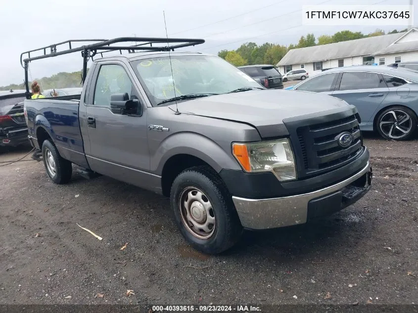 2010 Ford F-150 Xl VIN: 1FTMF1CW7AKC37645 Lot: 40393615