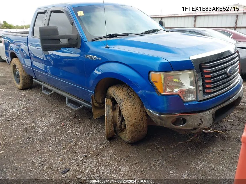 2010 Ford F-150 Stx/Xl/Xlt VIN: 1FTEX1E83AKE52715 Lot: 40394171