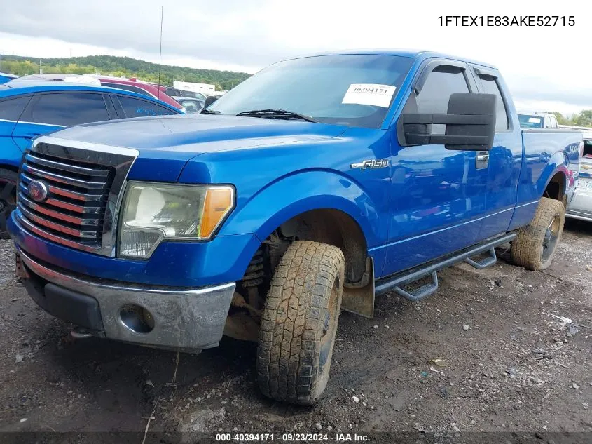 2010 Ford F-150 Stx/Xl/Xlt VIN: 1FTEX1E83AKE52715 Lot: 40394171