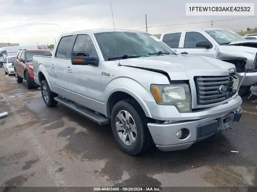 2010 Ford F-150 Fx2 Sport/Xl/Xlt VIN: 1FTEW1C83AKE42532 Lot: 40403400