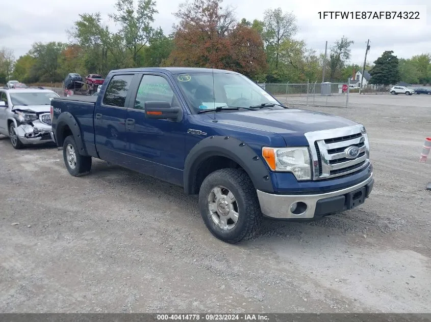 2010 Ford F-150 Xl/Xlt VIN: 1FTFW1E87AFB74322 Lot: 40414778