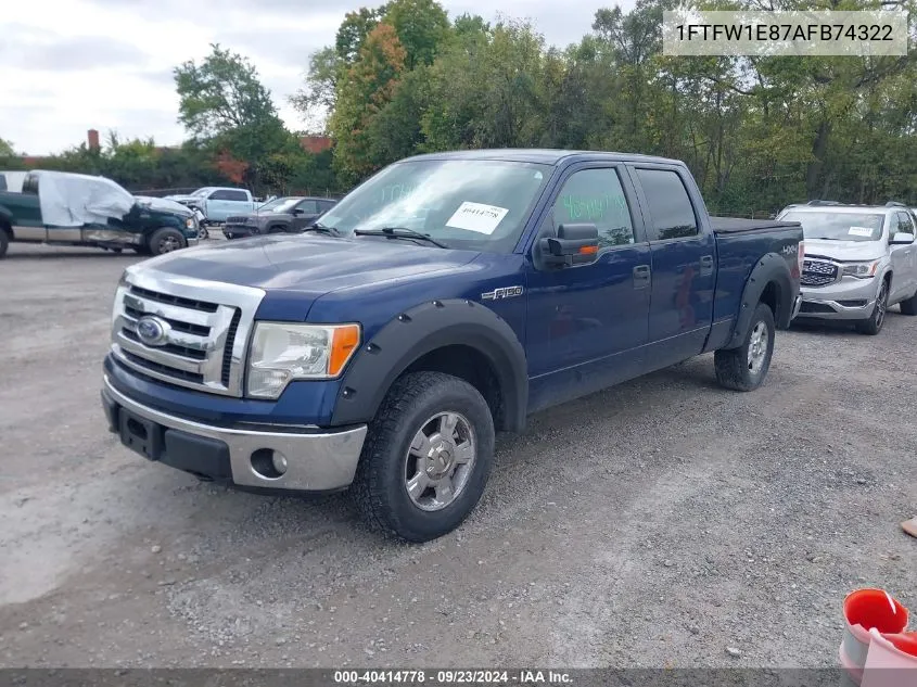 2010 Ford F-150 Xl/Xlt VIN: 1FTFW1E87AFB74322 Lot: 40414778