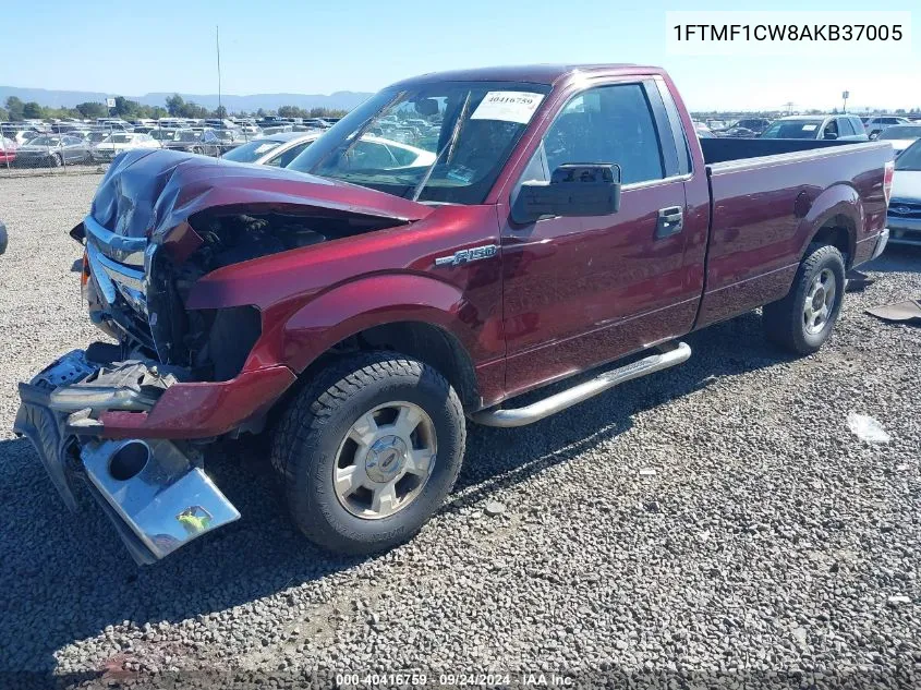 2010 Ford F-150 Stx/Xl/Xlt VIN: 1FTMF1CW8AKB37005 Lot: 40416759