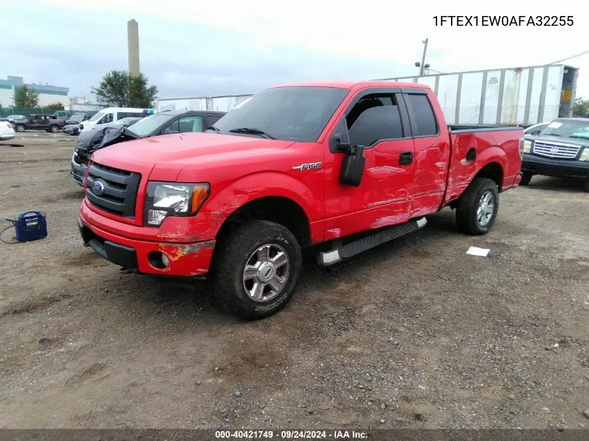 1FTEX1EW0AFA32255 2010 Ford F150 Super Cab