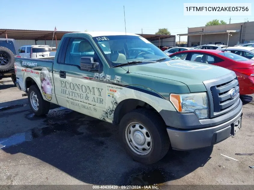 2010 Ford F-150 Stx/Xl/Xlt VIN: 1FTMF1CW2AKE05756 Lot: 40430420