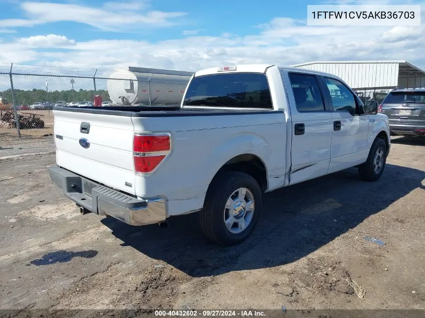 2010 Ford F-150 Fx2 Sport/Harley-Davidson/King Ranch/Lariat/Platinum/Xl/Xlt VIN: 1FTFW1CV5AKB36703 Lot: 40432602