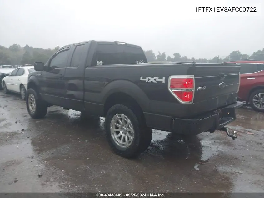 2010 Ford F-150 Fx4/Lariat/Xl/Xlt VIN: 1FTFX1EV8AFC00722 Lot: 40433602