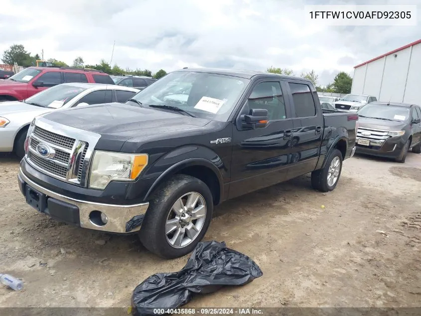 1FTFW1CV0AFD92305 2010 Ford F-150 Fx2 Sport/Harley-Davidson/King Ranch/Lariat/Platinum/Xl/Xlt