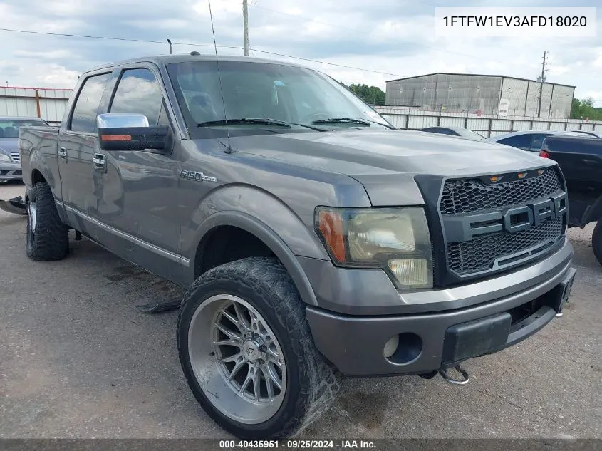 1FTFW1EV3AFD18020 2010 Ford F-150 Platinum